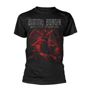 Dimmu Borgir Unisex Adult Death Cult Pentagram T-Shirt / Black/Red
